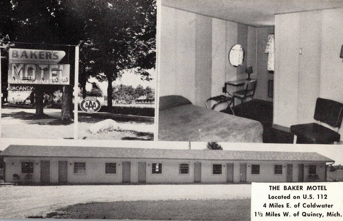 Baker Motel - Old Postcard (newer photo)